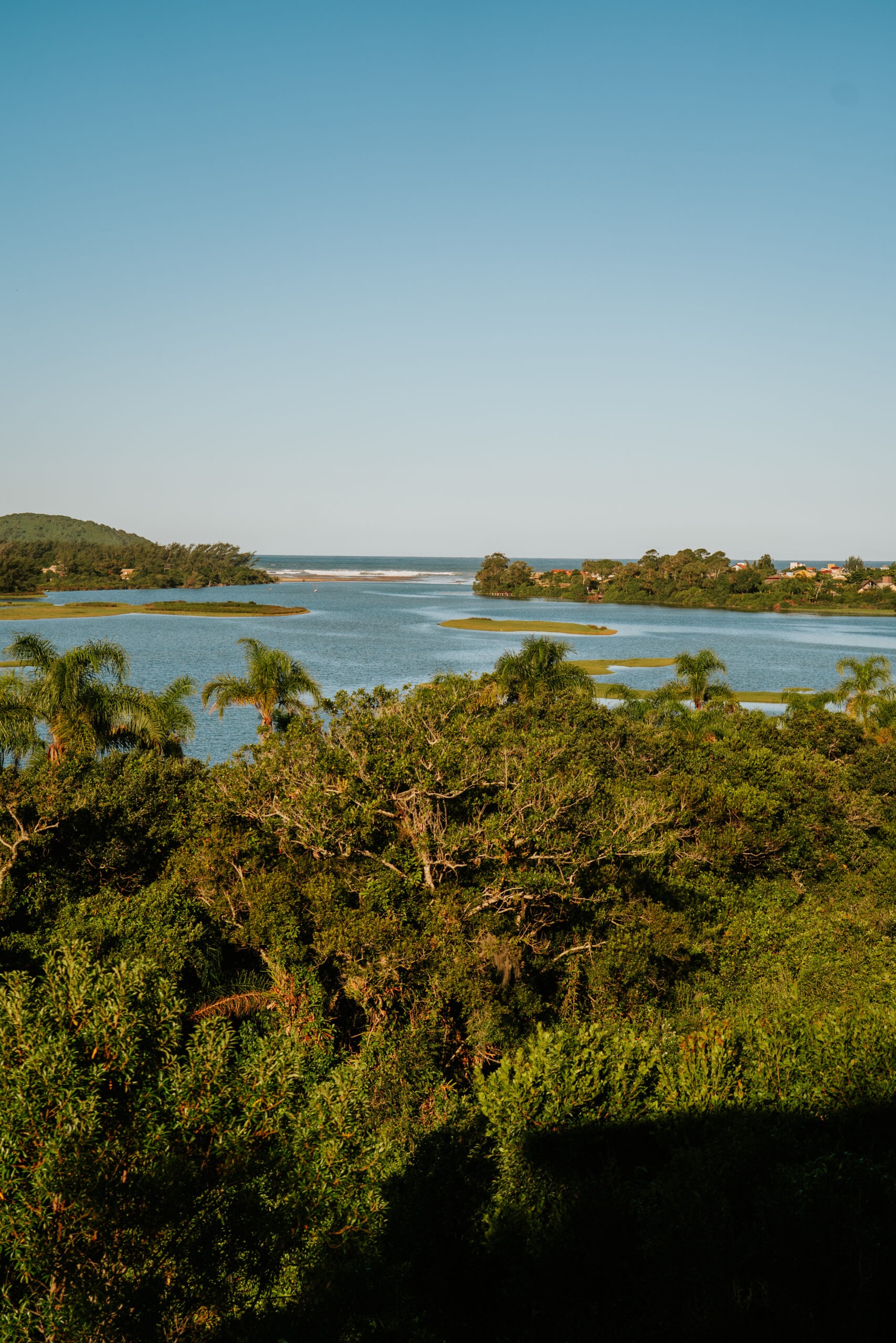 Vista panorâmica da lagoa de Ibiraquera